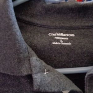 Croft and Barrow Gray Henley/ Polo in SIze Large